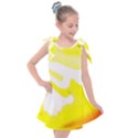 Golden Yellow Rose Kids  Tie Up Tunic Dress View1