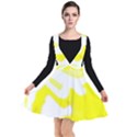 Golden Yellow Rose Plunge Pinafore Dress View1