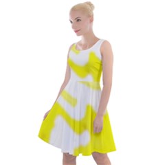 Golden Yellow Rose Knee Length Skater Dress by Janetaudreywilson