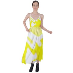 Golden Yellow Rose Tie Back Maxi Dress