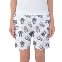 Cute Seamless Pattern With Koala Panda Bear Women s Basketball Shorts by Amaryn4rt