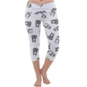 Cute Seamless Pattern With Koala panda Bear Capri Yoga Leggings View1