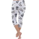 Cute Seamless Pattern With Koala panda Bear Capri Yoga Leggings View4