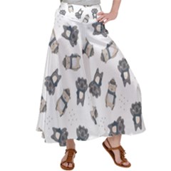 Cute Seamless Pattern With Koala Panda Bear Satin Palazzo Pants by Amaryn4rt