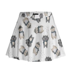 Cute Seamless Pattern With Koala Panda Bear Mini Flare Skirt by Amaryn4rt