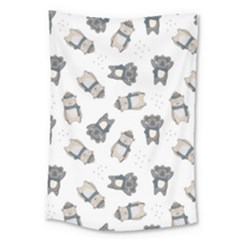 Cute Seamless Pattern With Koala Panda Bear Large Tapestry by Amaryn4rt