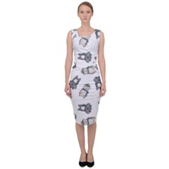 Cute Seamless Pattern With Koala Panda Bear Sleeveless Pencil Dress by Amaryn4rt