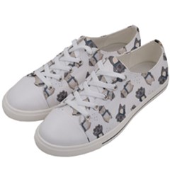 Cute Seamless Pattern With Koala Panda Bear Women s Low Top Canvas Sneakers by Amaryn4rt