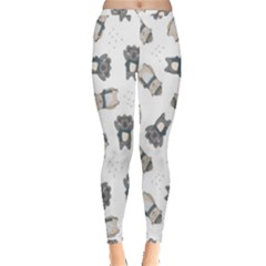 Cute Seamless Pattern With Koala Panda Bear Inside Out Leggings by Amaryn4rt