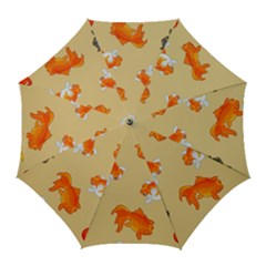 Gold Fish Seamless Pattern Background Golf Umbrellas by Amaryn4rt