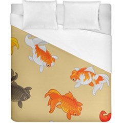 Gold Fish Seamless Pattern Background Duvet Cover (california King Size)