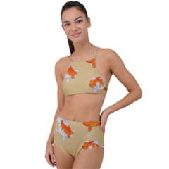 Gold Fish Seamless Pattern Background High Waist Tankini Set by Amaryn4rt