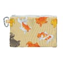 Gold Fish Seamless Pattern Background Canvas Cosmetic Bag (Large) View1