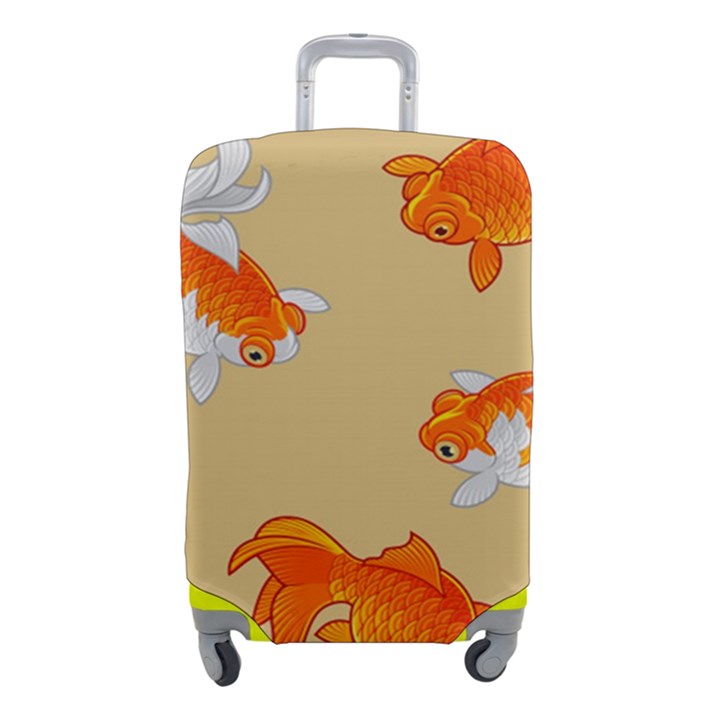 Gold Fish Seamless Pattern Background Luggage Cover (Small)