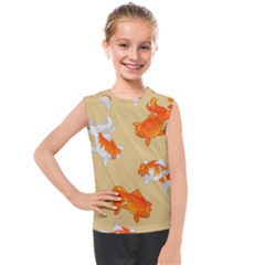 Gold Fish Seamless Pattern Background Kids  Mesh Tank Top