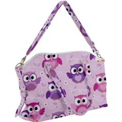 Seamless Cute Colourfull Owl Kids Pattern Canvas Crossbody Bag by Amaryn4rt