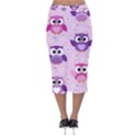 Seamless Cute Colourfull Owl Kids Pattern Velvet Midi Pencil Skirt View2