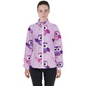 Seamless Cute Colourfull Owl Kids Pattern Women s High Neck Windbreaker View1