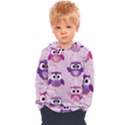 Seamless Cute Colourfull Owl Kids Pattern Kids  Overhead Hoodie View1