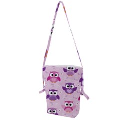 Seamless Cute Colourfull Owl Kids Pattern Folding Shoulder Bag by Amaryn4rt