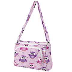 Seamless Cute Colourfull Owl Kids Pattern Front Pocket Crossbody Bag by Amaryn4rt