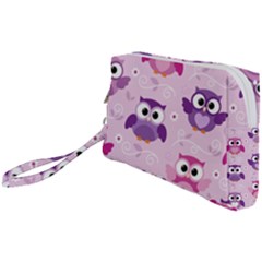 Seamless Cute Colourfull Owl Kids Pattern Wristlet Pouch Bag (small) by Amaryn4rt