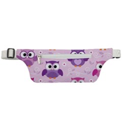 Seamless Cute Colourfull Owl Kids Pattern Active Waist Bag by Amaryn4rt