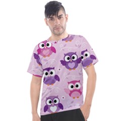 Seamless Cute Colourfull Owl Kids Pattern Men s Sport Top by Amaryn4rt