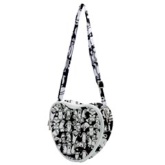 Graffiti Spray Can Characters Seamless Pattern Heart Shoulder Bag