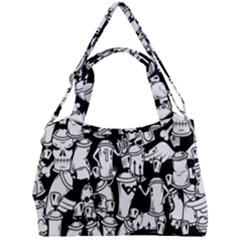 Graffiti Spray Can Characters Seamless Pattern Double Compartment Shoulder Bag by Amaryn4rt