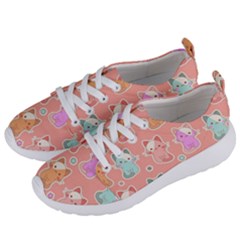 Cute Kawaii Kittens Seamless Pattern Women s Lightweight Sports Shoes by Amaryn4rt