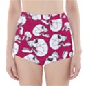 Terrible Frightening Seamless Pattern With Skull High-Waisted Bikini Bottoms View1