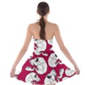 Terrible Frightening Seamless Pattern With Skull Strapless Bra Top Dress View2