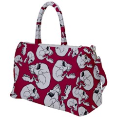 Terrible Frightening Seamless Pattern With Skull Duffel Travel Bag by Amaryn4rt