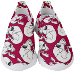 Terrible Frightening Seamless Pattern With Skull Kids  Slip On Sneakers