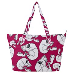 Terrible Frightening Seamless Pattern With Skull Full Print Shoulder Bag by Amaryn4rt