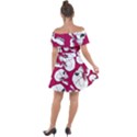 Terrible Frightening Seamless Pattern With Skull Off Shoulder Velour Dress View2