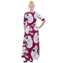 Terrible Frightening Seamless Pattern With Skull Half Sleeves Maxi Dress View2