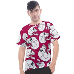 Terrible Frightening Seamless Pattern With Skull Men s Sport Top