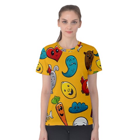 Graffiti Characters Seamless Ornament Women s Cotton Tee by Amaryn4rt