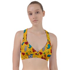 Graffiti Characters Seamless Ornament Sweetheart Sports Bra by Amaryn4rt