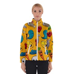 Graffiti Characters Seamless Ornament Winter Jacket by Amaryn4rt