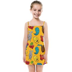 Graffiti Characters Seamless Ornament Kids  Summer Sun Dress by Amaryn4rt