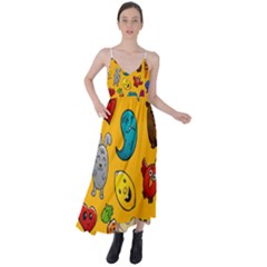 Graffiti Characters Seamless Ornament Tie Back Maxi Dress by Amaryn4rt