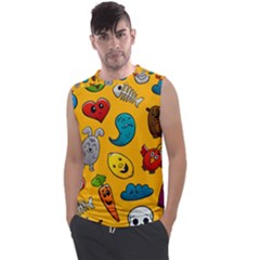 Graffiti Characters Seamless Ornament Men s Regular Tank Top