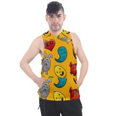 Graffiti Characters Seamless Ornament Men s Sleeveless Hoodie