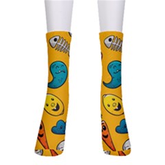 Graffiti Characters Seamless Ornament Men s Crew Socks