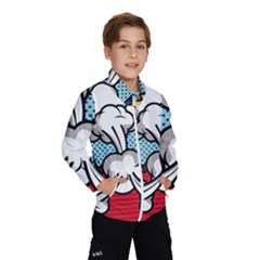 Rays Smoke Pop Art Style Vector Illustration Kids  Windbreaker by Amaryn4rt