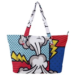 Rays Smoke Pop Art Style Vector Illustration Full Print Shoulder Bag by Amaryn4rt