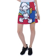 Rays Smoke Pop Art Style Vector Illustration Tennis Skirt